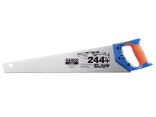 BAHCO 22"/550mm BARRACUDA 244+ Hardpoint 7TPI Wood/Timber Cutting Hand Saw, 22in
