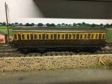 HORNBY O GAUGE GWR TINPLATE VERY PLAYWORN COACH