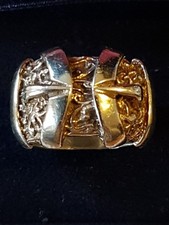 Mens 9ct  Gold Heavy Double