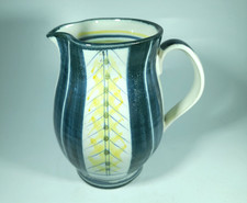 Vintage Rye Pottery 6" Jug, Chevrons & Stripes