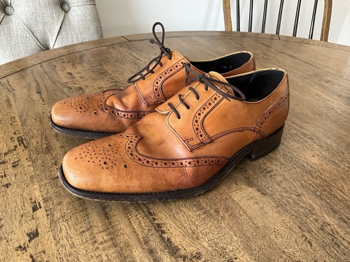 Barker brown leather brogues - brown,
