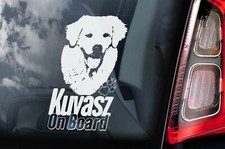 Kuvasz Dog Sticker, Car Window