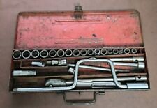 GENUINE VINTAGE BRITOOL SOCKET SET SERVICE TOOLS IN ORIGINAL BOX HEX DRIVE-GREAT
