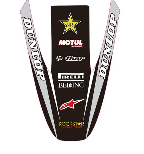 Rear mudguard fender decal - rear,