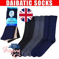 Mens Non Elastic Diabetic Socks Loose Soft Grip Top Adults UK 6-8,8-11 Odor Free