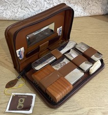 W A Goold Vintage Men's Grooming Set In Leather Case