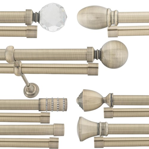 Metal double curtain - metal, pole