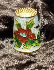 Enameled Metal Thimble with a