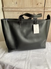 Black Genuine Leather Tote Bag