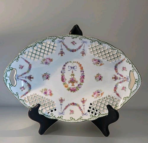 Vintage floral dish - vintage,