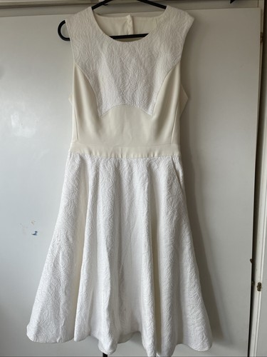 Reiss white jacquard skater - reiss,