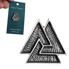 Valknut Pewter Pin Badge