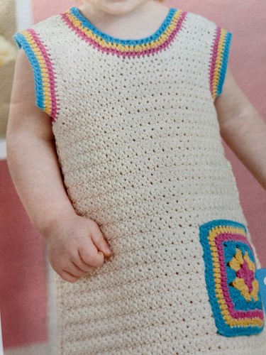 Childs crochet pinafore - crochet, dress