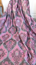 Huge Purple Gothic Taffeta Damask Curtains Victorian Baroque Style 130"W x 90"L