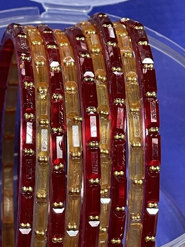 Red and gold glass - red,