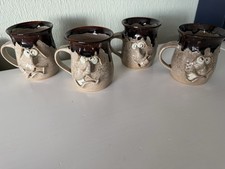 Set Of 4 1970’s Ugly Face