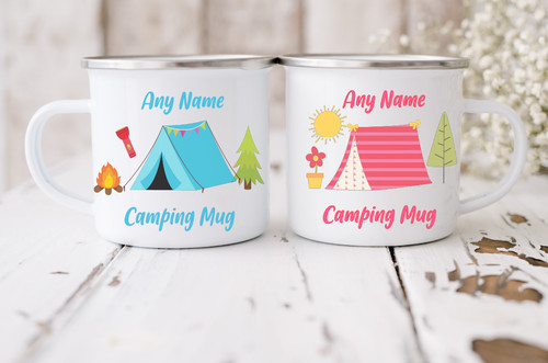 Personalised camping mugs - camping,