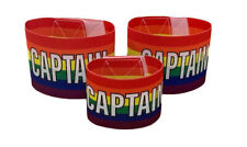 Rainbow Captain Armband with Hook & Loop Attachment - Yth/Ad/Adt XL - New