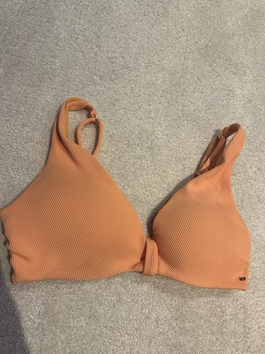 Orange ribbed textured bikini