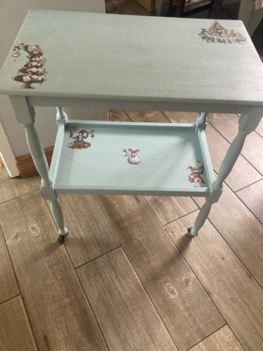 Wooden vintage tea trolley on - wooden,