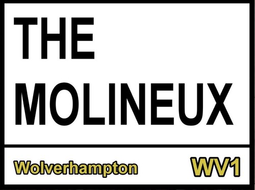 Molineux metal sign football - molineux, sign,