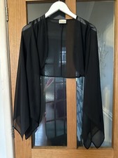 Roman Originals. Black Sheer Bolero Size 10