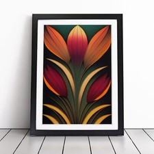 Art Deco Floral Art Framed