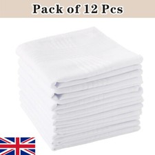 12PCS Mens Large White Square