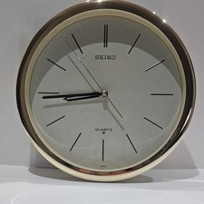 Vintage Seiko Wall Clock Gold