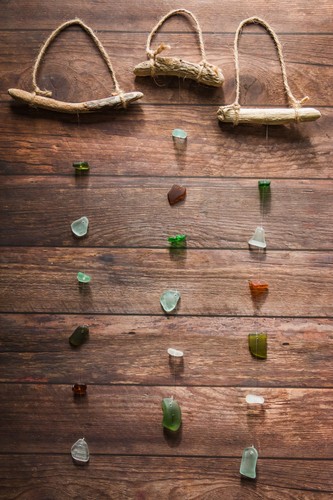 Handmade sea glass sun - sea,