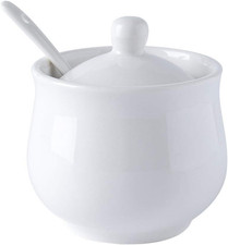 Ceramic Sugar Bowl, White
