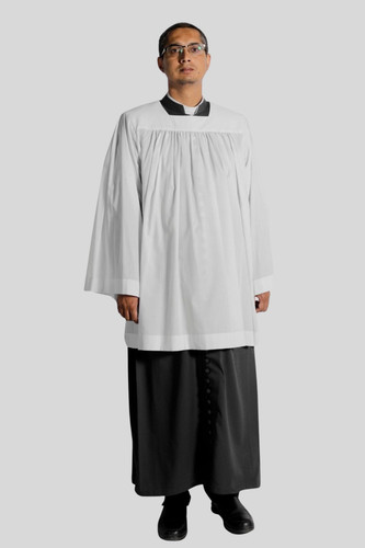 Square neck surplice - with, lace