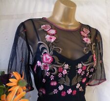 👗******MONSOON PRE-OWNED "EMBROIDERED BLUE"  DRESS SIZE 12******👗