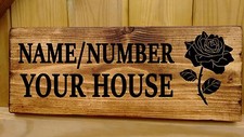 Rose House Signs Name Plaque