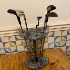 Vintage Birdy Mini Golf Club Set With Holder - Salesman Sample - Store Display