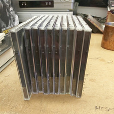 10 CD JEWEL CASES MIXED--CLEAR WITH BLACK  OR CLEAR INSERTS.  Free post