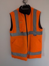 Kuest Work wear Reversible High-Vis  Bodywarmer Orange And Black