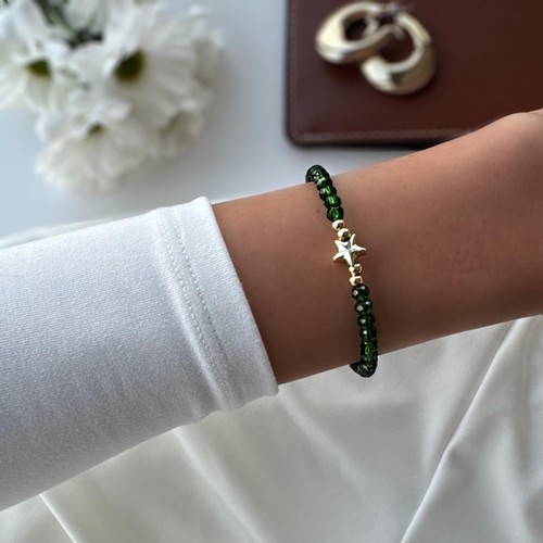 Handmade white bead bracelet - handmade,
