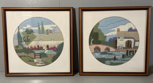 Pair landscape tapestries - pair,