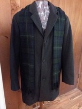 Dockers XL Men's Weston Wool Blend Coat/Scarf quilt lined(NEW $180)worn 1 TIME