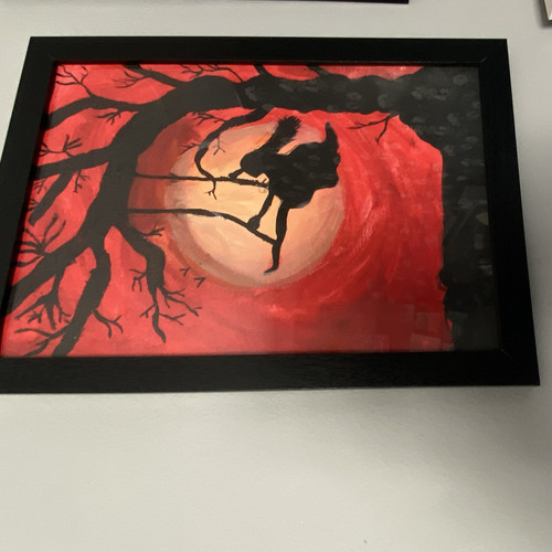 Framed vertical silhouette - framed,