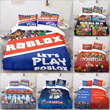 Roblox Boys' 3D Bedding Set 2/3Pcs Quilt Duvet Cover Dorm Single Double King