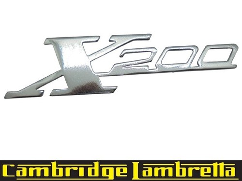 X200 legshield badge - legshield, chrome