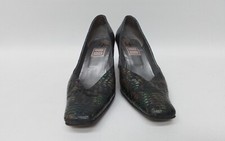 Vintage Renata Italy UK 4 High Heeled Leather Court Shoe Irradescent Crocodile