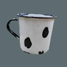 Vintage White Enamel Cup with