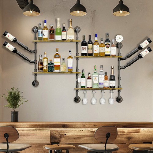 Metal wine rack wall mounted - rack,