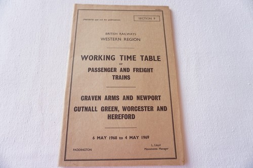 1968 western region - 1968, working