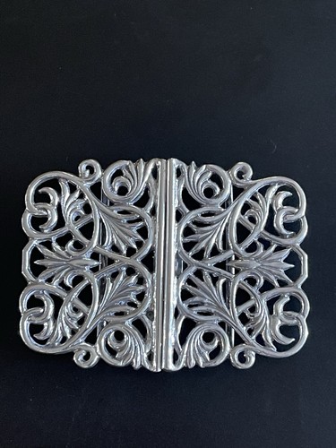 Solid silver nurses belt - solid,