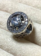 Pandora Pave Allure Silver Charm s925 ALE VGC CZ Rare Discontinued 