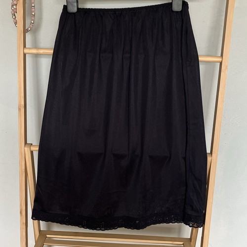 Vintage half waist - slip, black